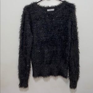 COPY - ZARA Fuzzy Sparkle Sweater